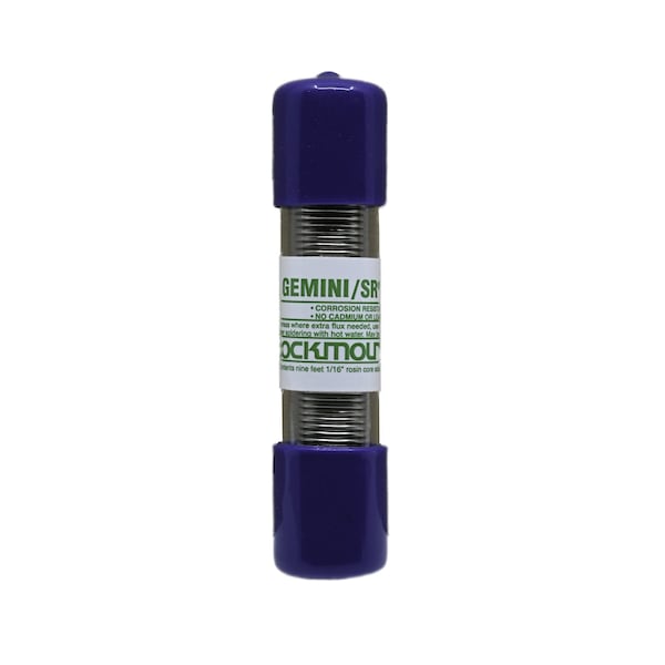 Rockmount Research And Alloys Gemini SR, General-Purpose Rosin Flux Core Silver Solder for Repairing All Metals, 1/16" Dia., 2oz 6252 - main